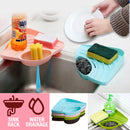 idrop Kitchen Sponge & Soap Sink Corner Shelf Rack / Rak Span dan Sabun Sinki / 塑料三角形水槽置物沥水架