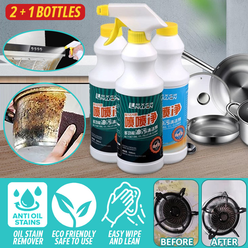 idrop 2PCS Multifunctional Spray Cleaner + 1PC Clothes Cleaner Degreaser / Pencuci Penyembur  Pelbagai Guna + Pencuci Sembur Pakaian Pembuang Minyak / 喷喷净2PCS多功能清洁剂+1PCS衣服清洁剂(去油剂)(林文老师LINWEN)
