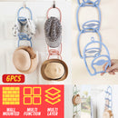 idrop Wall Mounted Multifunctional Stacking Hat & Clothing Hanger / Tempat Penyangkut Topi & Baju Dinding / 壁挂连环衣帽架 创意可挂式丝巾帽子收纳挂架 6只装