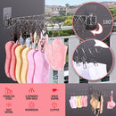 idrop [ 3 Row ] Wall Mounted Folding Drying Rack Stainless Steel / Rak Gantung Pengering Kain Boleh Lipat / 三排21线夹袜架(不锈钢衣架)(盒 装)