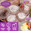idrop LAVENDER Scented with Dried Flower Buds Candle / Lilin Lavender dengan Bunga kering Aromatherapy Lilin Wangi / 薰衣草干花蕾蜡烛