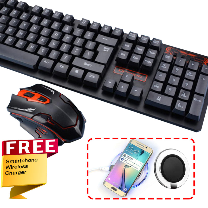 idrop COMBO HK6500 Keyboard & 2.4GHz Mouse + FREE Wireless Charger