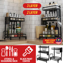 idrop [ 2 Layer / 3 Layer ] Stainless Steel Kitchen Countertop Storage Shelf rack