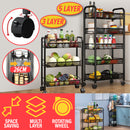 idrop [ 3 LAYER / 5 LAYER ] Trolley Basket Rack Shelf / Rak Troli Mudah Alih / 三层&五层推车网篮置物架