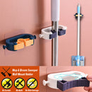 Idrop Grip Punch Mop & Broom Wall Mounted Clip Holder