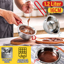 idrop [ 1.2L ] 16CM Chocolate & Wax Melting Pot SUS304 Stainless Steel / Periuk Mencair Lilin dan Coklat /