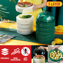 idrop [ 5 LAYER ] Dish Meal Multilayer Storage Box / Tempat Simpan Makanan Bertingkat / 一盖5盘一扣菜罩(收纳盒)
