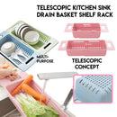 idrop Telescopic Kitchen Sink Drain Basket Shelf Rack