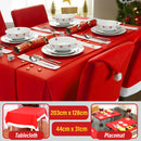 idrop Christmas Santa Theme Dining Tablecloth Table Cover and Eating Placemat