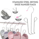 idrop 1pcs Multipurpose Stainless Steel Drying Shoe Hanger Rack