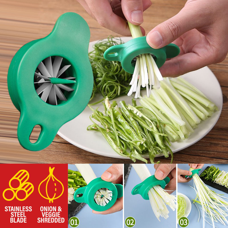 idrop Plum Bossom Onion Vegetable Shredder Slicer Cutter / Pemotong Penghiris Daun Bawang / 葱丝切器