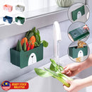idrop Mounted Hanging Kitchen Sink Drain Basket / Bekas Boleh Lipat Sinki & Tandas / (强力胶)Y0545