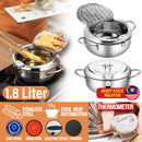 idrop 1.8L Stainless Steel Kitchen Fryer Cooking Pot [ 20CM ]