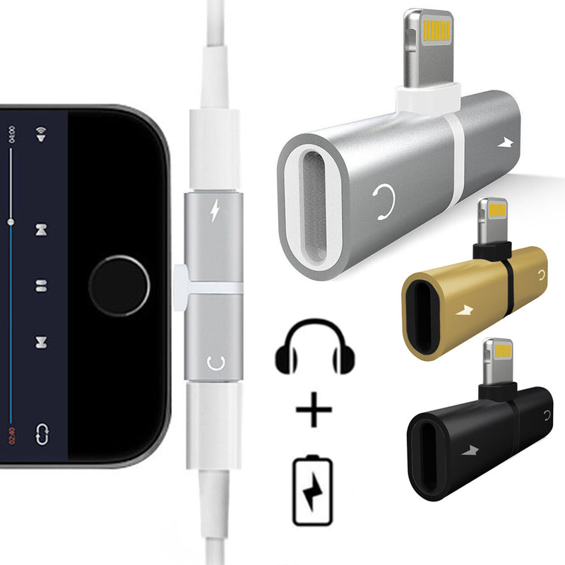idrop 2 IN 1 Lightning Splitter Adapter [Audio/Call/Charge] Compatible for iPhone 7/8/X