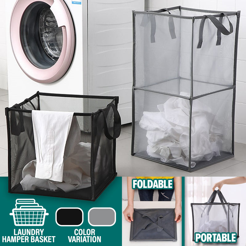 idrop Foldable & Portable Clothes Laundry Hamper Basket [ Cube / Cuboid ]