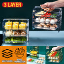 idrop [ 3 LAYER ] Multilayer Transparent Food Preparation Plate Rack / Rak Bertingkat Penyediaan Makanan / 多功能可叠加配菜盘