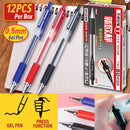 idrop [ 12PCS  Box ] 0.5mm Stationery Press Gel Pen / Pen Alat Tulis / 中性笔 [ BLACK / BLUE / RED ]
