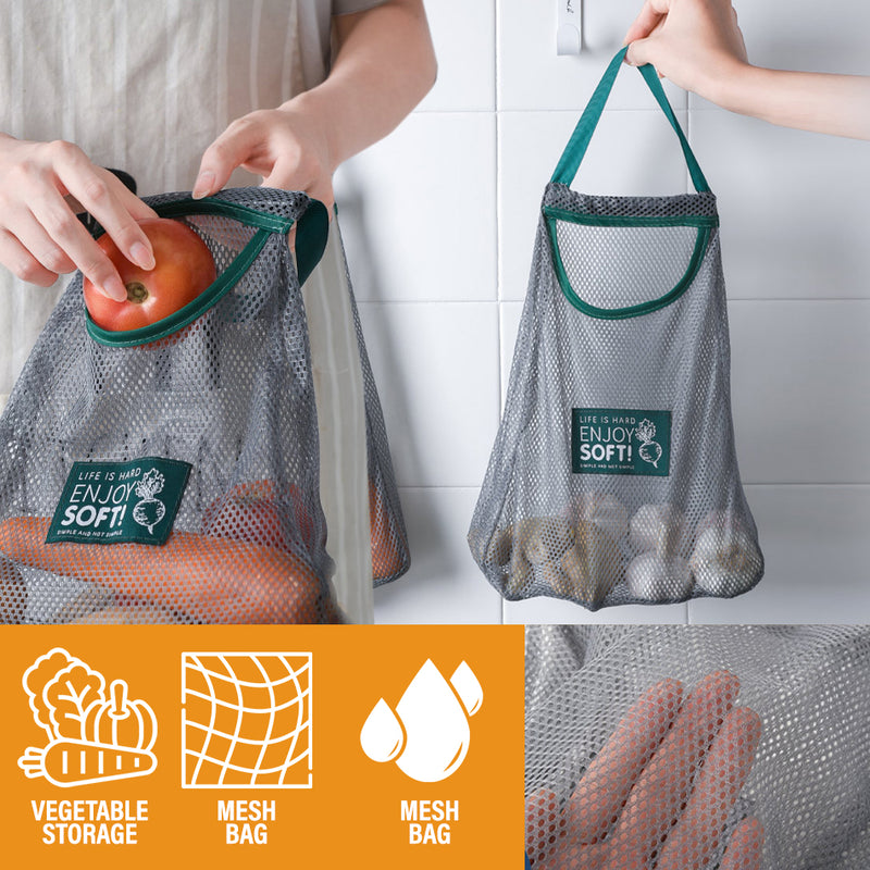 idrop Vegetable Storage Mesh Bag / Beg Jaring Penyimpanan Sayur / 小号单层收纳网袋环保蔬菜网袋)(OPP袋装) [25*27*6CM]