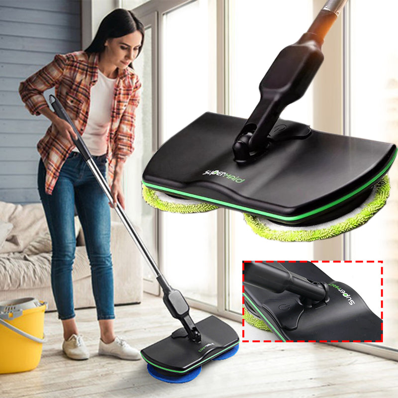 idrop SUPERMAID Cordless & Rechargeable Rotary Double Electric Spin Mop