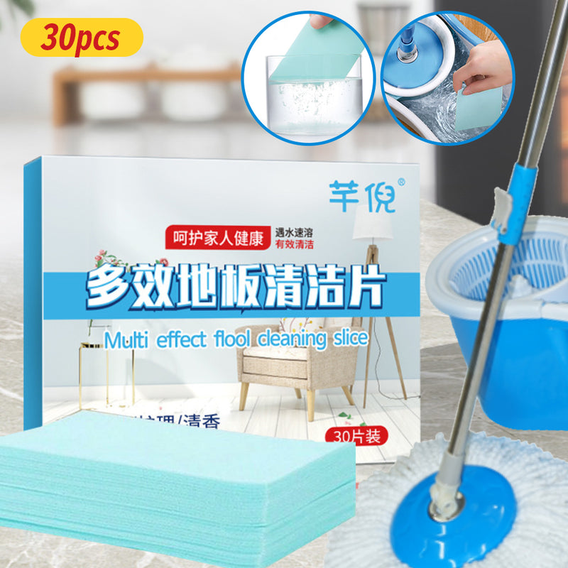 idrop [ 30pcs ] Multi Effect Floor Cleaning Slice Dissolvable Sheet / Kepingan Sabun Pencuci Lantai Senang Larut / 多效地板清洁片(30片装)(小鲸洗/芊倪)