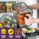 idrop Refrigerator Food Storage Box Container / Kotak Bekas Penyimpanan Makanan Peti Ais / 冰箱计时塑料收纳盒小号 (13.5CM X 13.5CM X 25.5CM )