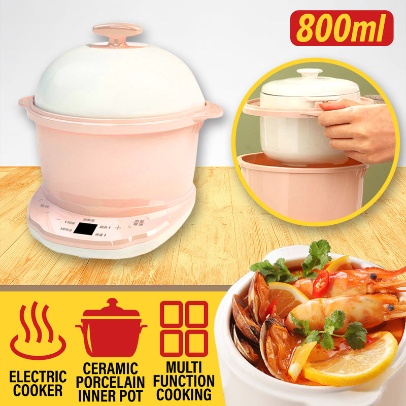 idrop [ 800ml ] Multifunction Electric Cooker with Inner Ceramic Cooking Pot
