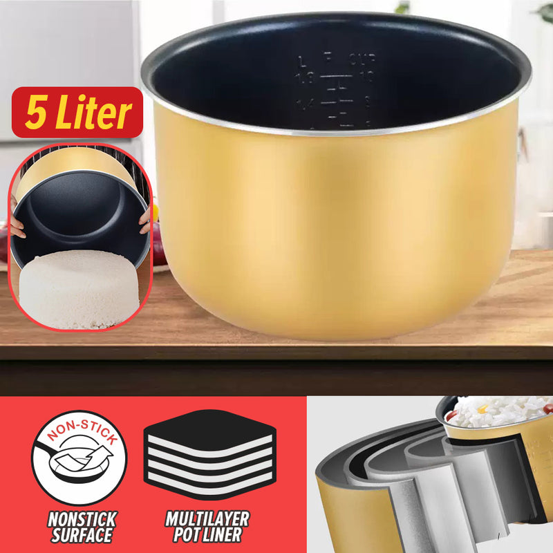 idrop [ 5L ] Rice Cooker Inner Nonstick Liner Pot / Mangkuk Dalam Periuk Masak Elektrik / 配件)5L饭煲内胆(饭煲电)