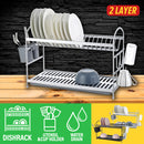 idrop 2 LAYER Aluminium Dishrack + Cup & Utensil Holder