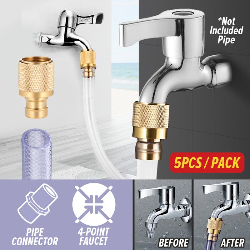 idrop [ 5pcs / Pack ] 4 Point Water Pipe Joint Connector / Penyambung Sambungan Paip Air / 4分水管接头神器