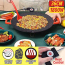 idrop [ 36CM ] 1800W Maifan Stone Nonstick Electric Barbecue Grill Cooking Plate / Piring Tidak Lekat BBQ Gril Elektrik / 36CM新款多功能电烤盘 1800W