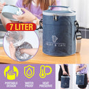 idrop [ 7 Liter ] Round Luncbox Portable Carry Bag / Beg Mudah Alih Bekas Makanan / 大号7L圆型饭盒套