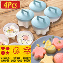 idrop 4Pcs Egg Steamer or Yogurt Cool Jelly Mold + Brush