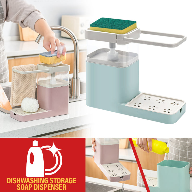 idrop Household Dishwashing Soap Liquid Press Dispenser Storage