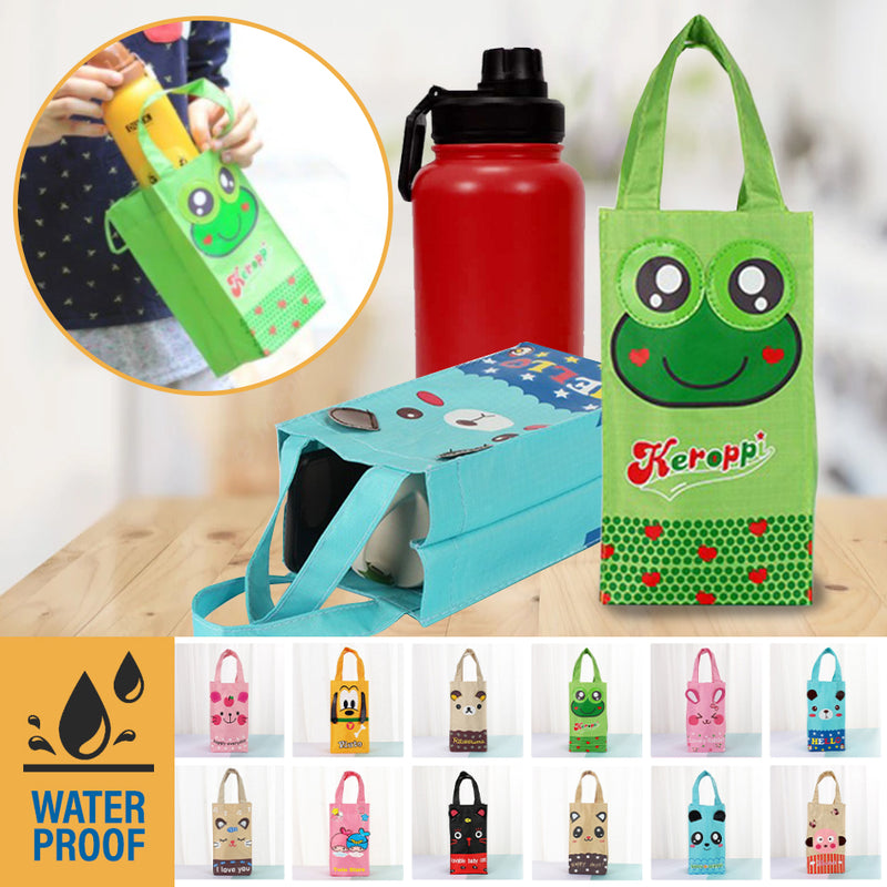 idrop Waterproof Water Bottle Tote Bag / Beg Tote Botol Air Kalis Air / 卡通水壶袋(防水)