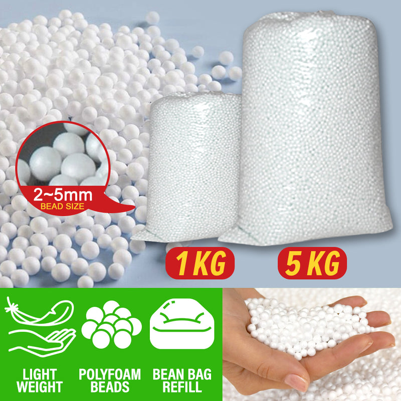 idrop [ 1KG / 5KG ] Bean Bag Lightweight Polyfoam Foam Refill Beads [ 2~5mm Bead Size ]