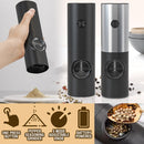 idrop Electric Salt Pepper Grinder Battery Operated / Pengisar Lada dan Perencah Elektrik / 家用电动研磨器厨房自动按压式磨胡椒粒花椒海盐孜然调料瓶