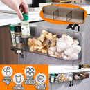 idrop Kitchen Cabinet Hanging Storage Rack For Ginger Garlic & Seasoning Bottle / Tempat Penyimpanan Botol Perencah dan Halia Bawang Putih / 厨柜姜蒜调味瓶挂置储物架