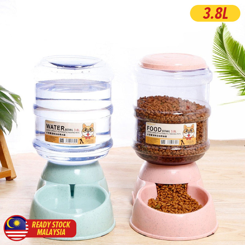idrop [ 3.8L ] Automatic Pet Food & Drink Feeder Dog Cat / Bekas Makanan & Air Kucing Auto Drinker Water Bowl / 自动宠物食品和饮料喂食器狗猫