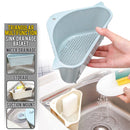 idrop Triangular Multifunctional Kitchen Sink Mount Washing Drainage Storage Basket
