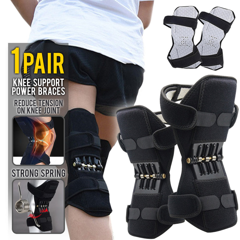 idrop 1 Pair Knee Joint Support Power Booster Braces Stabilizer Pads