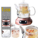 idrop 1L Electric Health Glass Jar Tea Pot Kettle