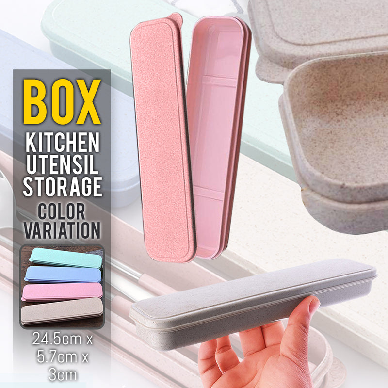 idrop Kitchen Utensil Storage Portable Plastic Box Container