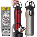 idrop 750ml Stainless Steel Sport Outdoor Portable Insulated Drinking Water Bottle