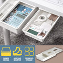 idrop Under Desk Punch Free Hidden Mounted Plastic Stationary Drawer for Home and Office / Laci Bawah Meja Senang Lekat Rumah dan Pejabat / 隐藏式安装塑料固定抽屉，适用于家庭和办公室