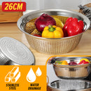idrop [ 26CM ] Stainless Steel Washing Drain Basin Strainer Bowl