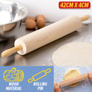 idrop [ 42CM x 4CM ] Movable Stick Kitchen Dough Bakery Rolling Pin / Kayu Penggelek Acuan / 可动棒厨房面团面包店擀面杖