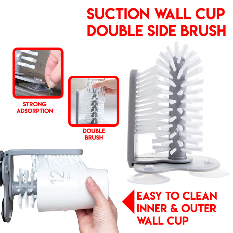 idrop Suction Wall Double Sided Cleaning Cup Brush