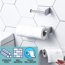 idrop Short Handle Tissue Roll Holder SUS304 Stainless Steel / Pemegang Tisu Gulung Keluli Tahan Karat / 304不锈钢圆柱形纸巾架(短杆)13CM (无痕贴)