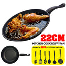 idrop 1PC Kitchen Cookware Frying Pan [ 22CM ] + 3PCS Cooking Utensils