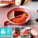 idrop Ceramic Seasoning Saucer Plate Leaf Design / Piring Seramik Penghidang Perencah Perasa / 陶瓷碟 4.5^树叶分格陶瓷调味碟11.5*9.5CM
